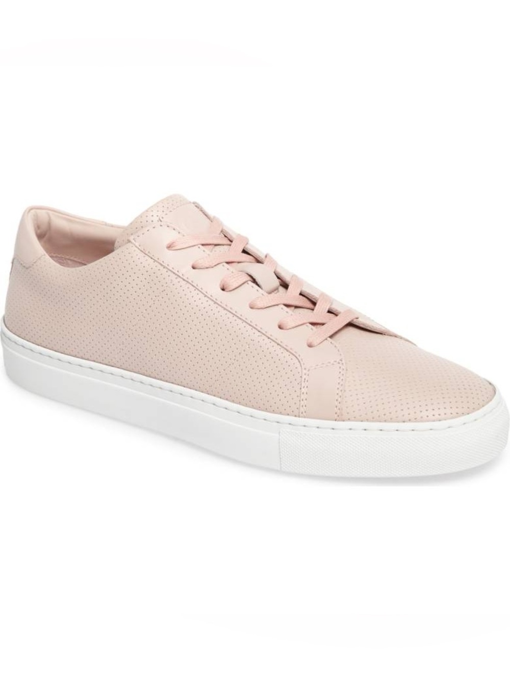 Women’s GREATS Brooklyn Royale pink leather perforated sneakers- Size 8.5